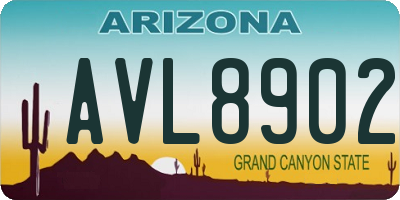 AZ license plate AVL8902