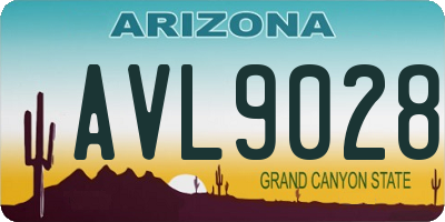 AZ license plate AVL9028