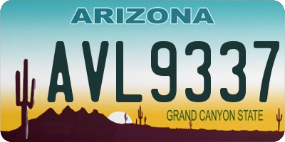 AZ license plate AVL9337
