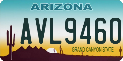 AZ license plate AVL9460
