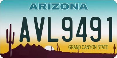 AZ license plate AVL9491