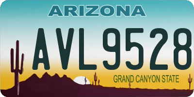 AZ license plate AVL9528