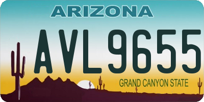 AZ license plate AVL9655