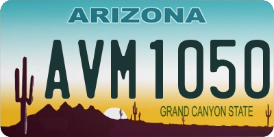 AZ license plate AVM1050