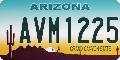 AZ license plate AVM1225