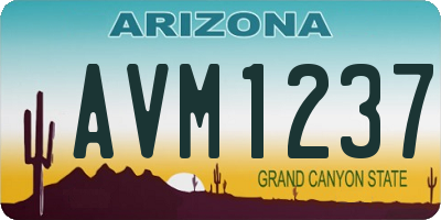AZ license plate AVM1237