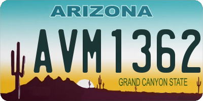AZ license plate AVM1362