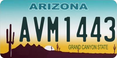 AZ license plate AVM1443