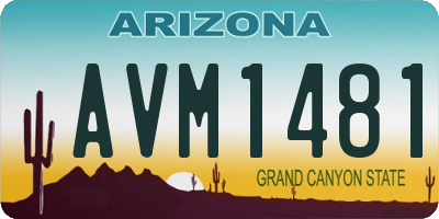 AZ license plate AVM1481