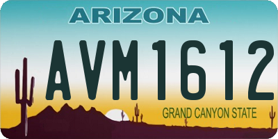 AZ license plate AVM1612