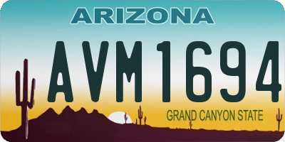 AZ license plate AVM1694