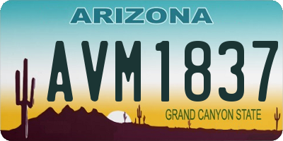 AZ license plate AVM1837