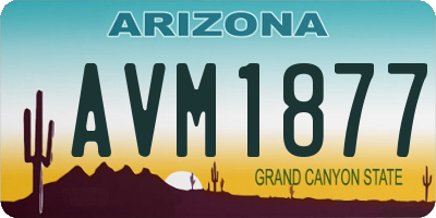 AZ license plate AVM1877