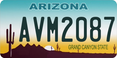 AZ license plate AVM2087