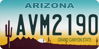 AZ license plate AVM2190
