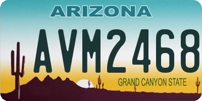 AZ license plate AVM2468
