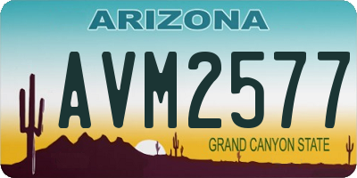 AZ license plate AVM2577