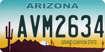 AZ license plate AVM2634