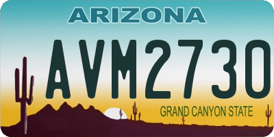 AZ license plate AVM2730