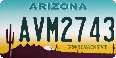 AZ license plate AVM2743