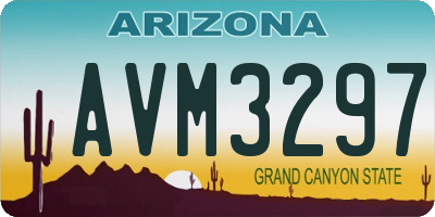 AZ license plate AVM3297