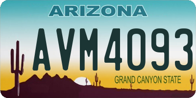 AZ license plate AVM4093