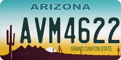 AZ license plate AVM4622