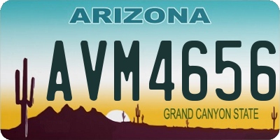 AZ license plate AVM4656
