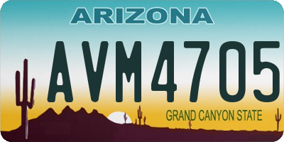 AZ license plate AVM4705