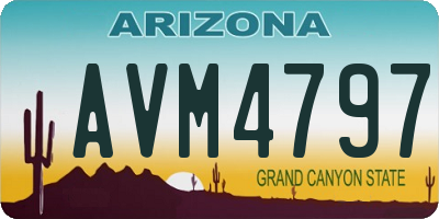 AZ license plate AVM4797