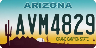 AZ license plate AVM4829
