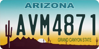 AZ license plate AVM4871