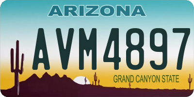 AZ license plate AVM4897