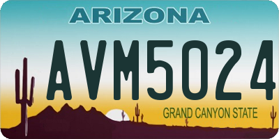 AZ license plate AVM5024