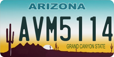 AZ license plate AVM5114