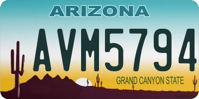 AZ license plate AVM5794