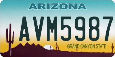 AZ license plate AVM5987