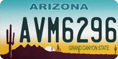 AZ license plate AVM6296
