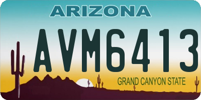AZ license plate AVM6413