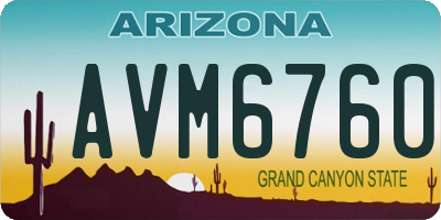 AZ license plate AVM6760
