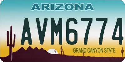 AZ license plate AVM6774