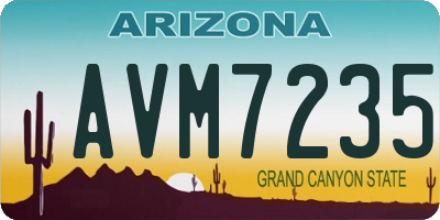 AZ license plate AVM7235