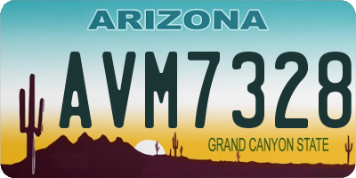AZ license plate AVM7328