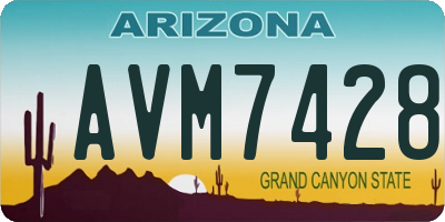 AZ license plate AVM7428