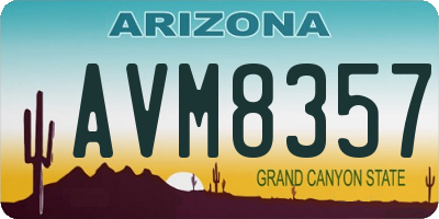 AZ license plate AVM8357