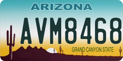 AZ license plate AVM8468