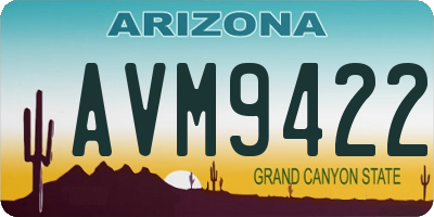 AZ license plate AVM9422