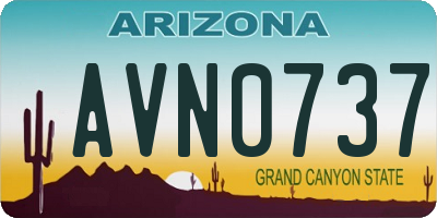 AZ license plate AVN0737