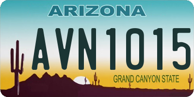 AZ license plate AVN1015