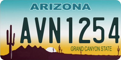 AZ license plate AVN1254